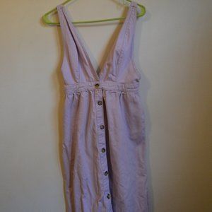 Urban Outfitters Buttondown Lilac Denim Midi Dress